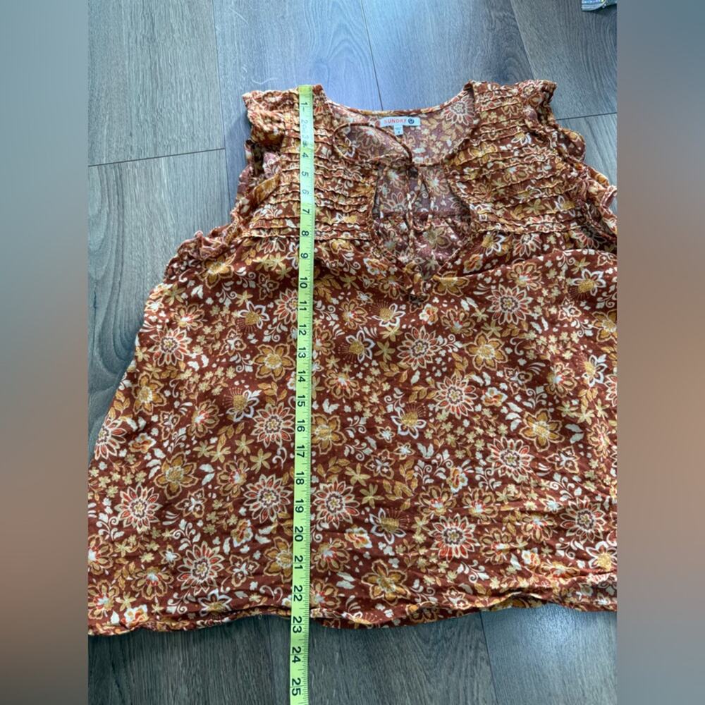 Evereve Sundry Sienna Floral Flutter Sleeve Swing Blouse Size 2 (Medium) - Picture 14 of 15